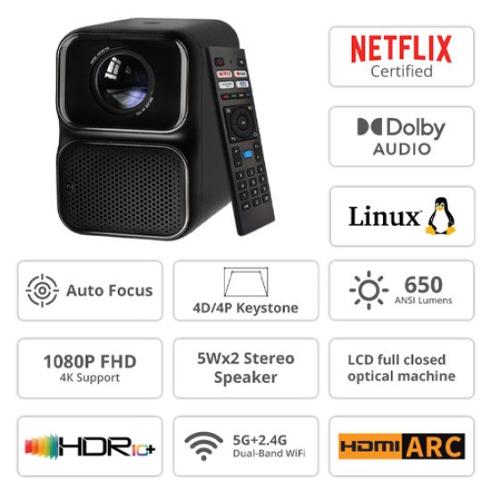 WANBO Projectors Home Bluetooth Portable Smart HD/4K Full LED Best Shop TT　プロジェクター プロジェクター